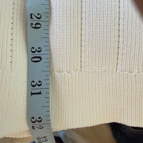 Endless rose white knit dress with gold buttons, long sleeve - Picture 3 of 4